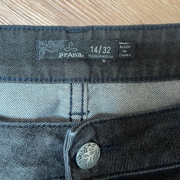 Prana five pocket boot cut black jeans, size 14 - Picture 3 of 5